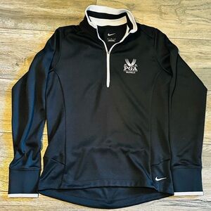Nike Women 2024 PGA Valhalla black quarter-zip pullover